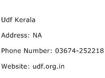 Udf Kerala Address Contact Number