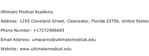 Ultimate Medical Academy Address Contact Number