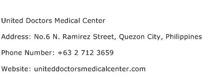 United Doctors Medical Center Address Contact Number