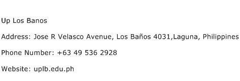 Up Los Banos Address Contact Number