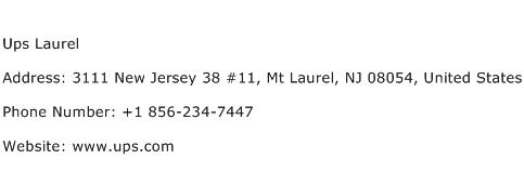 Ups Laurel Address Contact Number