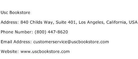 Usc Bookstore Address Contact Number