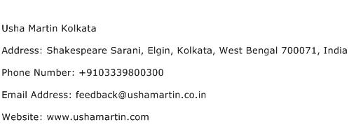 Usha Martin Kolkata Address Contact Number