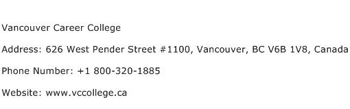 Vancouver Career College Address Contact Number