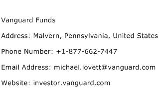 Vanguard Funds Address Contact Number