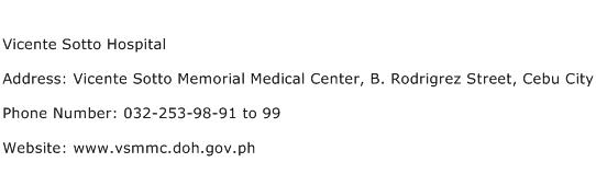 Vicente Sotto Hospital Address Contact Number