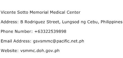 Vicente Sotto Memorial Medical Center Address Contact Number