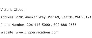 Victoria Clipper Address Contact Number