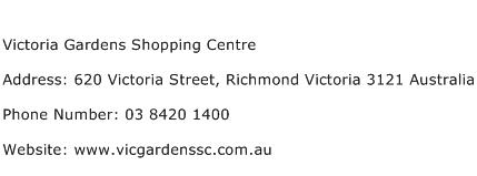 Victoria Gardens Shopping Centre Address Contact Number