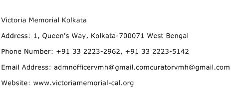 Victoria Memorial Kolkata Address Contact Number