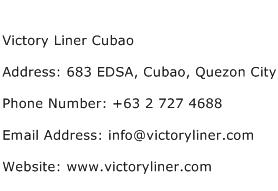 Victory Liner Cubao Address Contact Number
