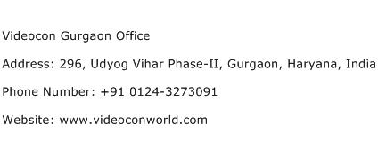 Videocon Gurgaon Office Address Contact Number