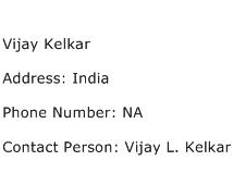 Vijay Kelkar Address Contact Number