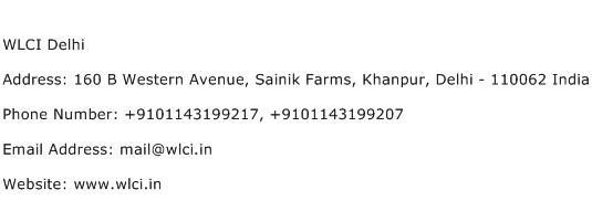 WLCI Delhi Address Contact Number
