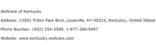 Wellcare of Kentucky Address, Contact Number of Wellcare of Kentucky