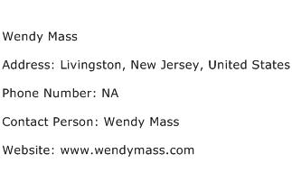 Wendy Mass Address Contact Number