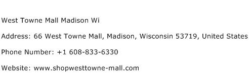 West Towne Mall Madison Wi Address Contact Number