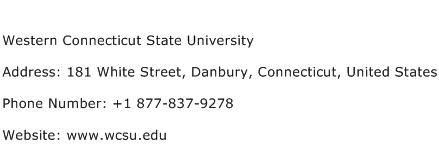 Western Connecticut State University Address Contact Number