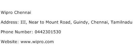 Wipro Chennai Address Contact Number
