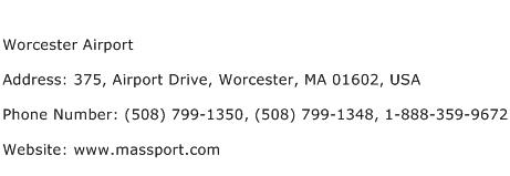 Worcester Airport Address Contact Number