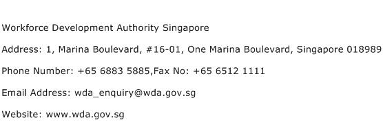 Workforce Development Authority Singapore Address Contact Number