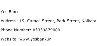 Yes Bank Address Contact Number