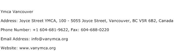 Ymca Vancouver Address Contact Number