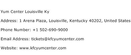 Yum Center Louisville Ky Address Contact Number