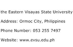 the Eastern Visayas State University Address Contact Number