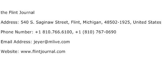 the Flint Journal Address Contact Number