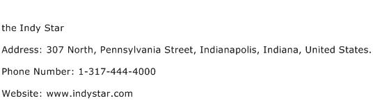 the Indy Star Address Contact Number