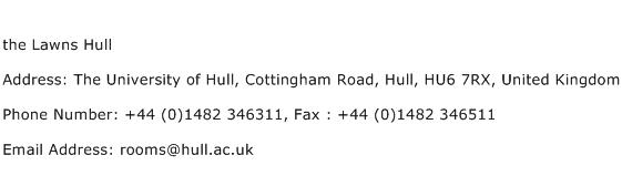the Lawns Hull Address Contact Number