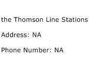 the Thomson Line Stations Address Contact Number